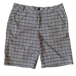 Puma Sport Golf Shorts Mens 34 Purple‎ Plaid Performance Athletic Stretch